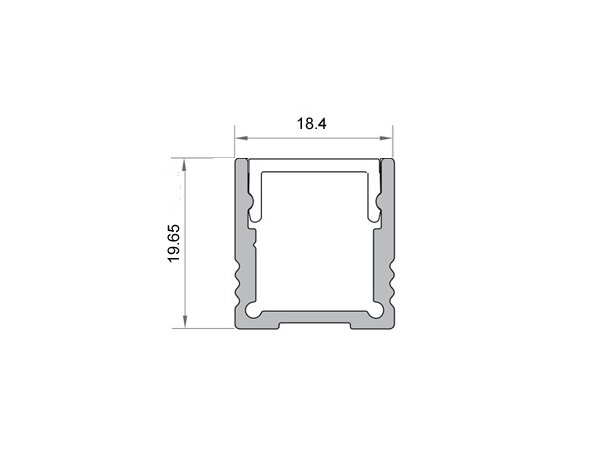 InventDesign Profilcap Opal Hvit Frost 2 meter 